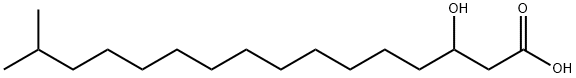 3-hydroxy-15-methylhexadecanoate Struktur