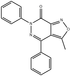 4,6-Diphenyl-3-methylisoxazolo[3,4-d]pyridazin-7(6H)-one Struktur