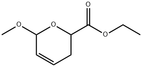 3,6-Dihydro-6-methoxy-2H-pyran-2-carboxylic acid ethyl ester Struktur