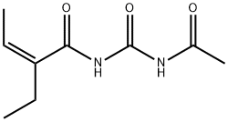 1-アセチル-3-[(Z)-2-エチル-1-オキソ-2-ブテニル]尿素 化學構(gòu)造式