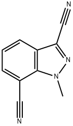 1H-INDAZOLE-3,7-DICARBONITRILE, 1-METHYL- Struktur