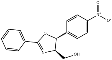 (4R,5R)-[5-(4-NITROPHENYL)-2-PHENYL-4,5-DIHYDRO-OXAZOL-4-YL]METHANOL Struktur