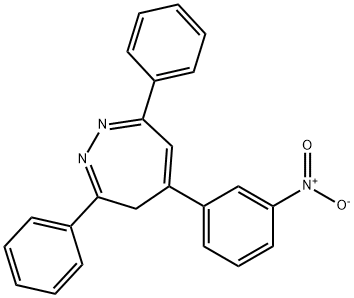 5-(m-Nitrophenyl)-3,7-diphenyl-4H-1,2-diazepine Struktur