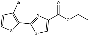 4-Thiazolecarboxylicacid,2-(3-bromo-2-thienyl)-,ethylester(9CI) Struktur