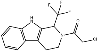 2-CHLORO-1-[1-(TRIFLUOROMETHYL)-1,3,4,9-TETRAHYDRO-2H-BETA-CARBOLIN-2-YL]ETHAN-1-ONE Struktur