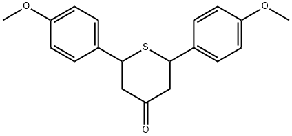 2,6-BIS-(4-METHOXY-PHENYL)-TETRAHYDRO-THIOPYRAN-4-ONE Struktur