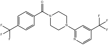 PIPERAZINE, 1-[4-(TRIFLUOROMETHYL)BENZOYL]-4-[4-(TRIFLUOROMETHYL)-2-PYRIDINYL]- Struktur