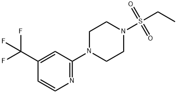 PIPERAZINE, 1-(ETHYLSULFONYL)-4-[4-(TRIFLUOROMETHYL)-2-PYRIDINYL]- Struktur