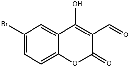 6-BROMO-4-HYDROXY-2-OXO-2H-CHROMENE-3-CARBALDEHYDE Struktur