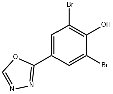 2,6-DIBROMO-4-(1,3,4-OXADIAZOL-2-YL)PHENOL Struktur