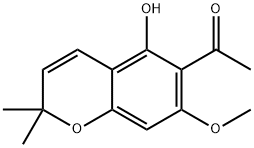 2,2-Dimethyl-6-acetyl-7-methoxy-2H-1-benzopyran-5-ol Struktur