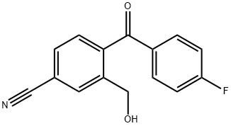 4-(4-fluorobenzoyl)-3-(hydroxyMethyl)benzonitrile Struktur