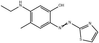 5-(Ethylamino)-4-methyl-2-[(thiazol-2-yl)azo]phenol Struktur