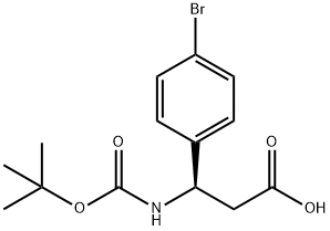 (R)‐N‐BOC‐3‐アミノ‐3‐(4‐ブロモフェニル)プロパン酸 化學(xué)構(gòu)造式