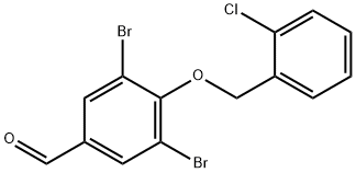 3,5-DIBROMO-4-[(2-CHLOROBENZYL)OXY]BENZALDEHYDE Struktur