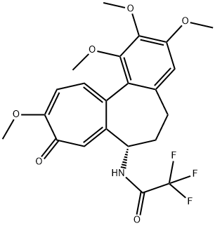 N-[(S)-5,6,7,9-Tetrahydro-1,2,3,10-tetramethoxy-9-oxobenzo[a]heptalen-7-yl]-2,2,2-trifluoroacetamide Struktur