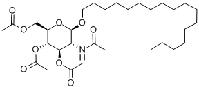 HEPTADECYL 2-ACETAMIDO-3,4,6-TRI-O-ACETYL-2-DEOXY-BETA-D-GLUCOPYRANOSIDE Struktur