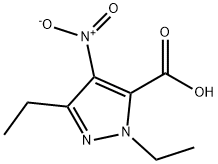 1,3-DIETHYL-4-NITRO-1H-PYRAZOLE-5-CARBOXYLIC ACID Struktur