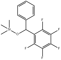 Benzene, 1,2,3,4,5-pentafluoro-6-[phenyl[(trimethylsilyl)oxy]methyl]- Struktur