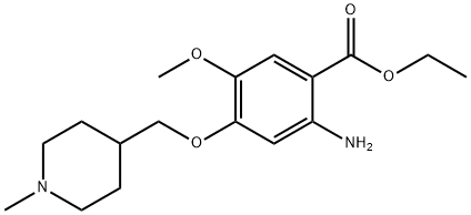 ethyl 4-((1-Methylpiperidin-4-yl)Methoxy)-2-aMino-5-Methoxybenzoate Struktur