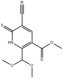 METHYL 5-CYANO-2-(DIMETHOXYMETHYL)-6-MERCAPTONICOTINATE Struktur