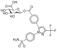 1-[4-[1-[4-(AMinosulfonyl)phenyl]-3-(trifluoroMethyl)-1H-pyrazol-5-yl]benzoate] β-D-Glucopyranuronic Αcid Struktur