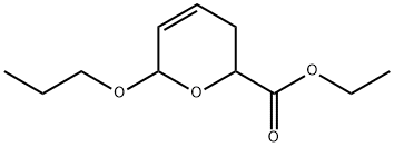 3,6-Dihydro-6-propoxy-2H-pyran-2-carboxylic acid ethyl ester Struktur