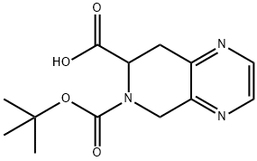 6-(叔丁氧羰基)-5,6,7,8-四氫吡啶并[3,4-B]吡嗪-7-甲酸, 264623-57-6, 結(jié)構(gòu)式