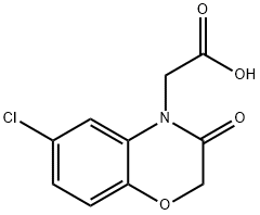 (6-CHLORO-3-OXO-2,3-DIHYDRO-4H-1,4-BENZOXAZIN-4-YL)ACETIC ACID Struktur