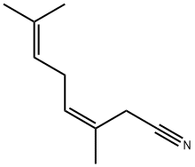 (Z)-3,7-dimethylocta-3,6-dienenitrile Struktur