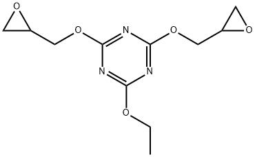 4,6-bis(2,3-epoxypropoxy)-2-ethoxy-1,3,5-triazine Struktur