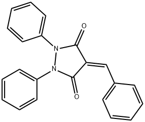 1,2-Diphenyl-4-(phenylmethylene)-3,5-pyrazolidinedione Struktur