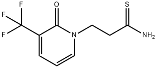 3-[2-OXO-3-(TRIFLUOROMETHYL)-1,2-DIHYDROPYRIDIN-1-YL]PROPANETHIOAMIDE Struktur