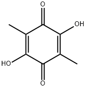 2,5-Dihydroxy-3,6-dimethyl-2,5-cyclohexadiene-1,4-dione Struktur