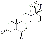 6β-Chloro-17α-acetoxyprogesterone Struktur