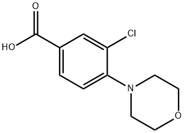 3-Chloro-4-morpholinobenzoic Acid Struktur