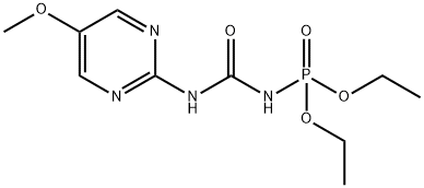 N-[(5-Methoxy-2-pyrimidinyl)carbamoyl]phosporamidic acid diethyl ester Struktur