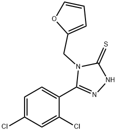 5-(2,4-DICHLOROPHENYL)-4-(2-FURYLMETHYL)-4H-1,2,4-TRIAZOLE-3-THIOL Struktur