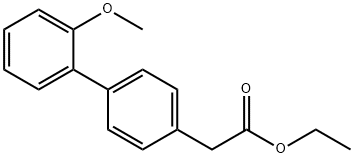 ETHYL (2''-METHOXY-BIPHENYL-4-YL)-ACETATE Struktur