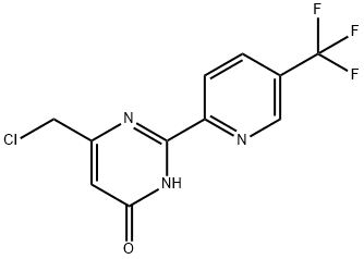 6-(CHLOROMETHYL)-2-[5-(TRIFLUOROMETHYL)-2-PYRIDYL]PYRIMIDIN-4-OL Struktur