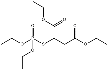 [(Diethoxyphosphinyl)thio]succinic acid diethyl ester Struktur