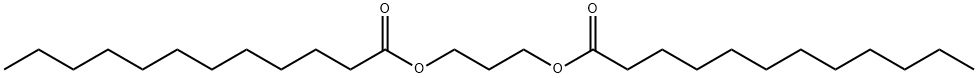 Dodecanoic acid 3-dodecanoyloxy-propyl ester Struktur