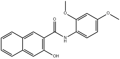 N-(2,4-dimethoxyphenyl)-3-hydroxynaphthalene-2-carboxamide Struktur