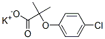 potassium 2-(4-chlorophenoxy)-2-methylpropionate Struktur