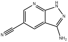 1H-Pyrazolo[3,4-b]pyridine-5-carbonitrile,  3-amino- Struktur