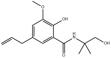 5-Allyl-N-(2-hydroxy-1,1-dimethylethyl)-2-hydroxy-m-anisamide Struktur