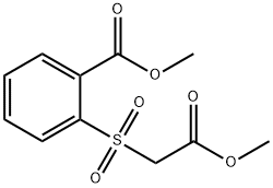 methyl 2-[(2-methoxy-2-oxoethyl)sulphonyl]benzoate Struktur