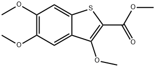 methyl 3,5,6-trimethoxybenzo[b]thiophene-2-carboxylate Struktur