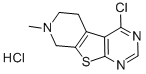 Pyrido[4',3':4,5]thieno[2,3-d]pyrimidine, 4-chloro-5,6,7,8-tetrahydro-7-methyl-, monohydrochloride Struktur