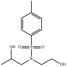 N-(2-hydroxyethyl)-N-(2-hydroxypropyl)-p-toluenesulphonamide  Struktur